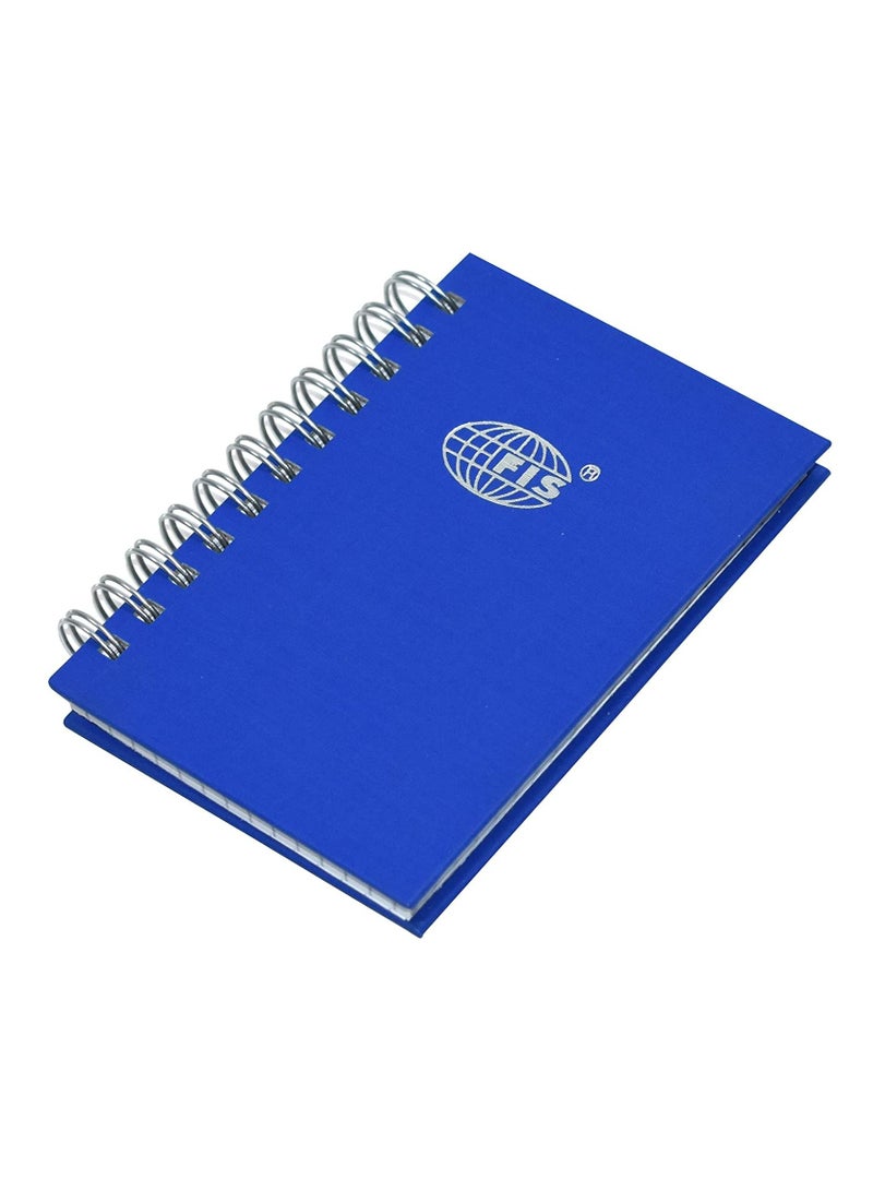 FIS Pack of 5 Pieces A7 Spiral 5MM Square Lined Manuscript Book, 2 Quire 96 Sheet, Blue - Image 3