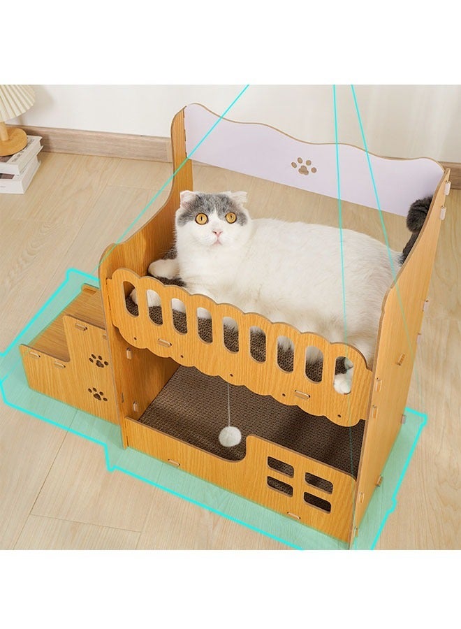 كلناميان شجرة لعب هريرة متعددة المستويات مع عمود خدش وسلم - Image 2