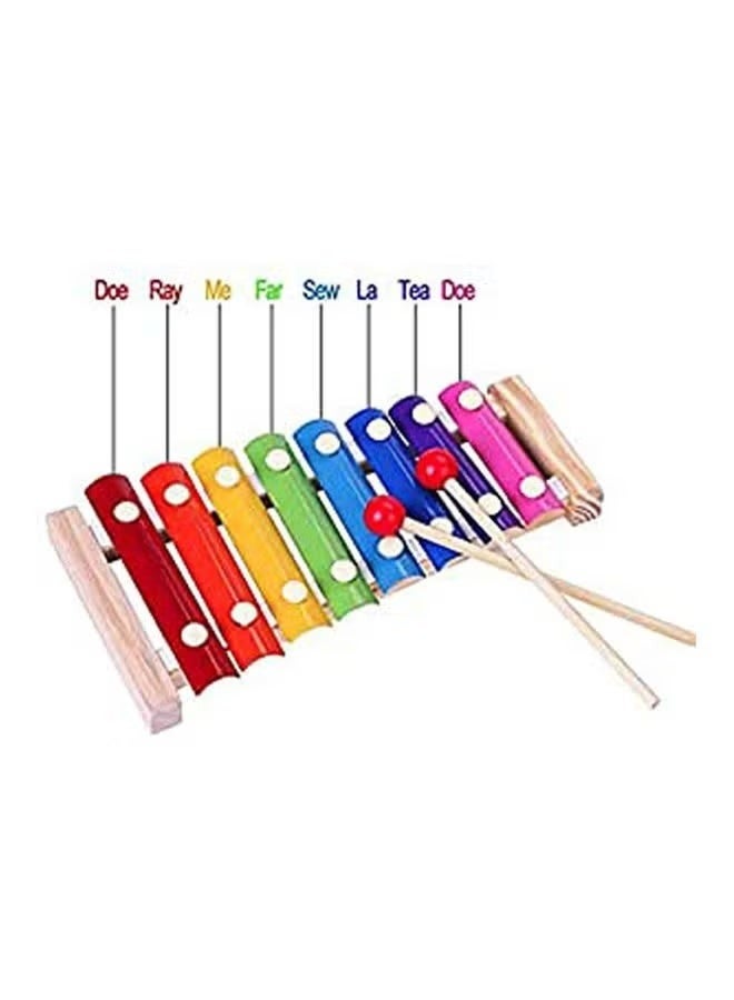Wooden Xylophone Musical Toy for Kids, 8-Note Colorful