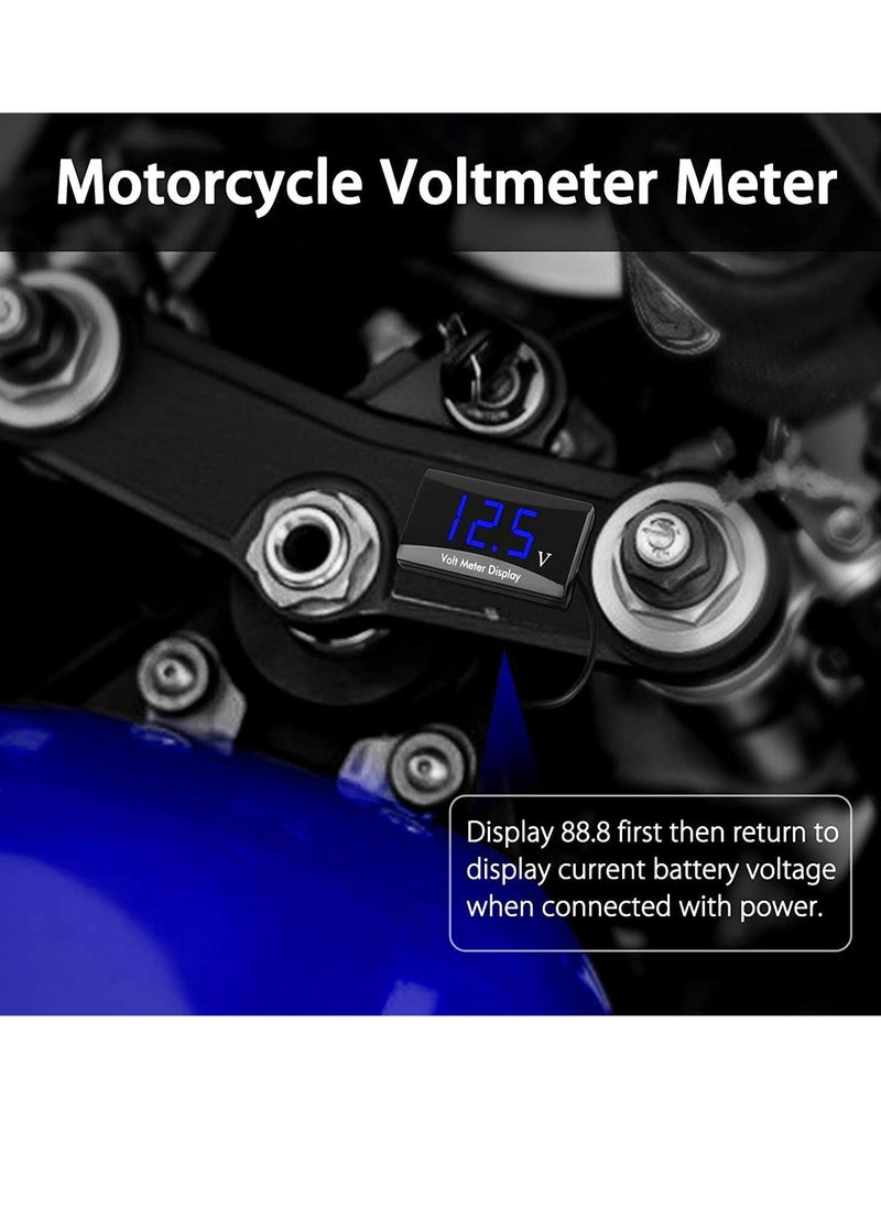 KASTWAVE - 12V Car Digital Voltmeter Gauge, Battery Voltage Mete, Waterproof LED Display Motorcycle Voltmeter Power Energy Volt Meter Gauge for Trailer Camper Boat Marine Vehicle Caravan Car Battery Voltage - Image 1