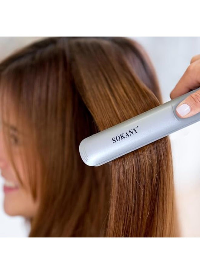 sokany SK-1928 Professional Hair Straightener – Ceramic Coating Flat Iron with PTC Fast Heating, Auto Shut-Off 60 Minutes, 360° Swivel Cord, Quick Heat Recovery, Smooth & Frizz-Free Styling - Image 3