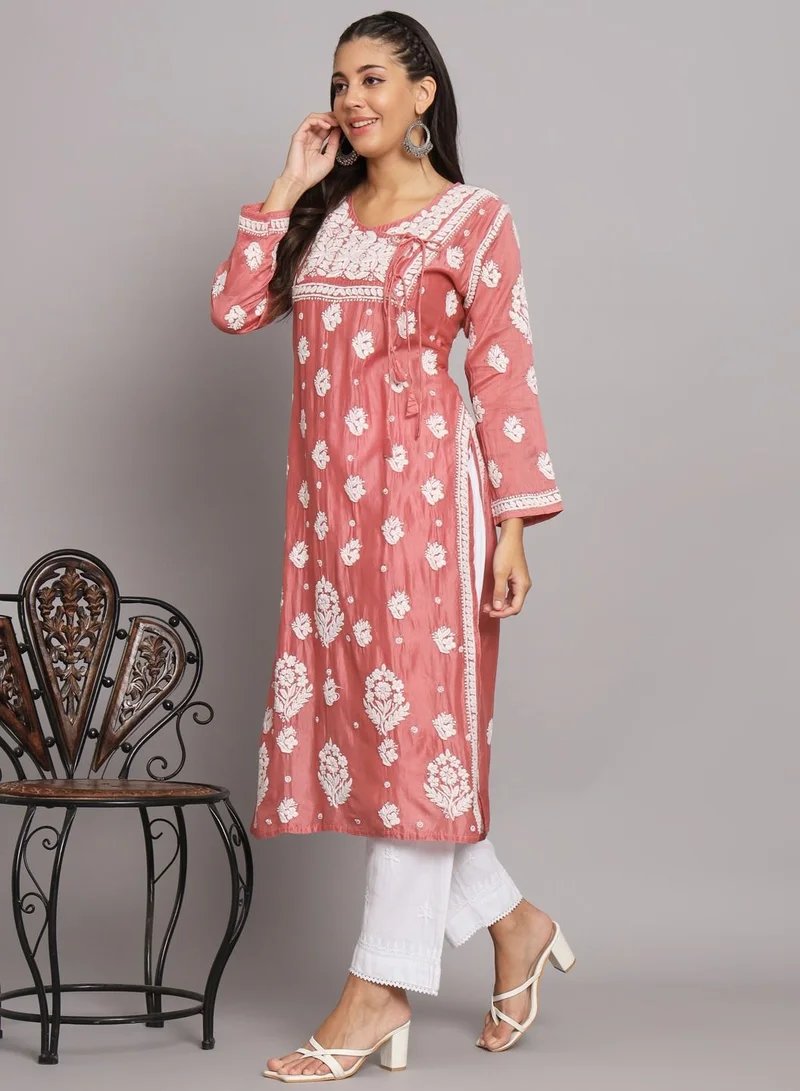 الايا مطرزة يدويا شيكانكاري تشانديري أنغارخا كورتا مع عمل مكيش-AL3672