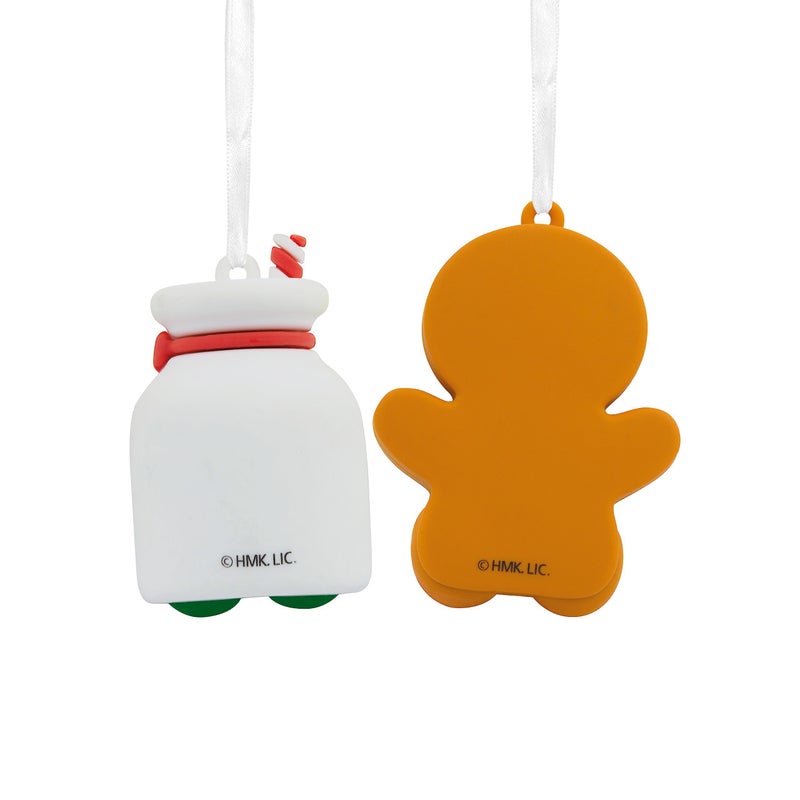 Hallmark Better Together Gingerbread and Milk Magnetic Plastic Christmas Ornaments  Set of 2 (0001HGO3026) - Image 2