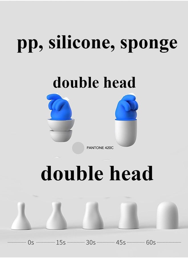 Lemon Sleep Earplugs, Noise Reduction Earplugs For Children And Adults, Reusable Noise Reduction Earplugs, Ear Protection Sleep Earplugs, Sleep Snoring, Work, Swimming, Travel, Study, Concerts(Blue)  - Image 4