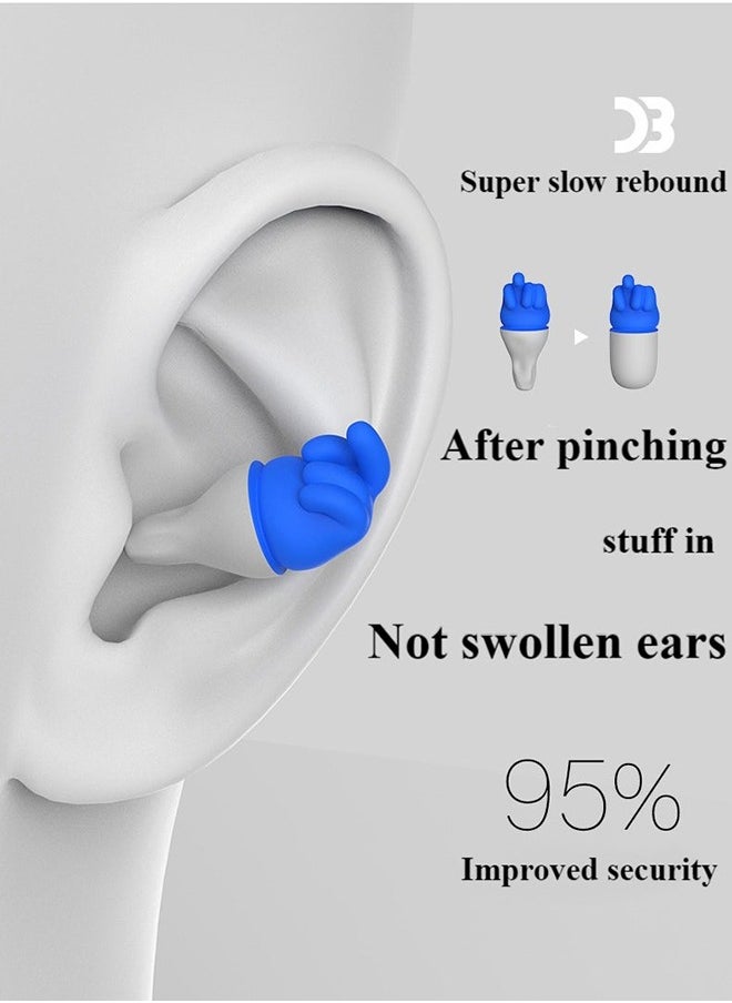 Lemon Sleep Earplugs, Noise Reduction Earplugs For Children And Adults, Reusable Noise Reduction Earplugs, Ear Protection Sleep Earplugs, Sleep Snoring, Work, Swimming, Travel, Study, Concerts(Blue)  - Image 5