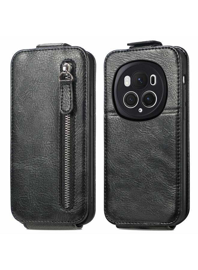 Zaboon Case For Honor Magic6 Pro Zipper Wallet Vertical Flip Leather Phone Case - Image 1