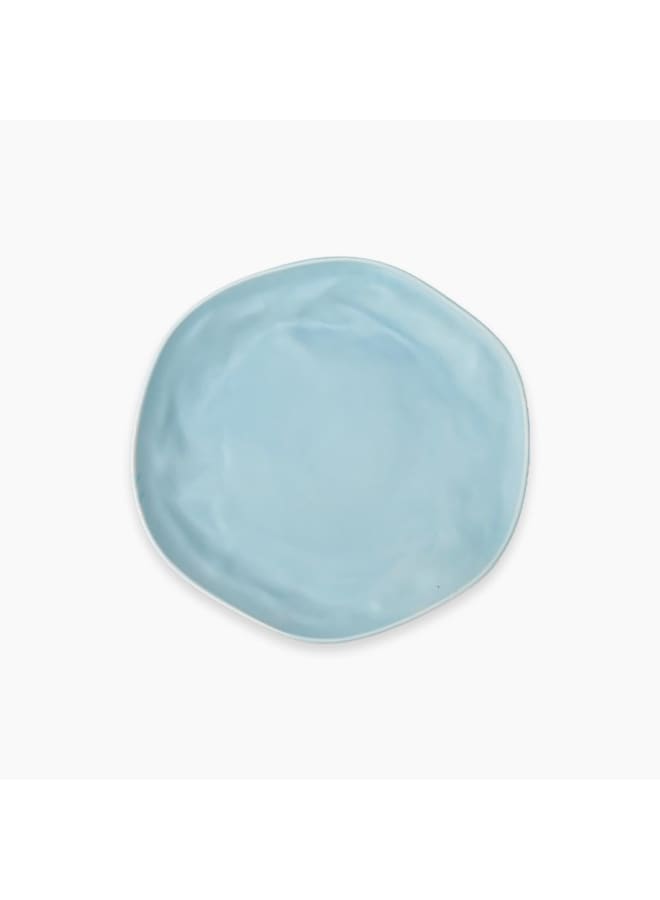 Rosa By Fathy Mahmoud Organic Round Sweet Plate, 21 Cm Size, Matt Light Blue