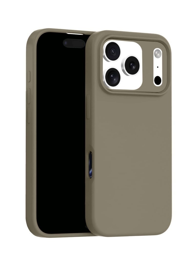 ACLIX Soft Liquid Silicone Case Cover for Apple iPhone 17 Pro Max 5G (2025) – Slim Shockproof Full Body Protective Phone Case with Anti-Scratch Microfiber Lining & Smooth Matte Finish Titanium - Image 1