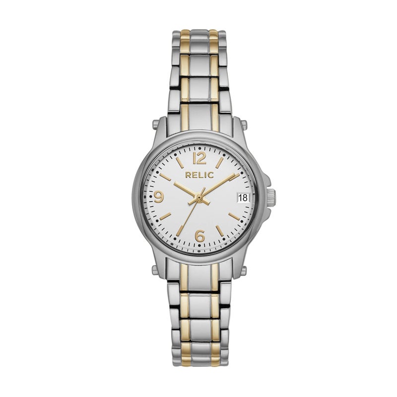Relic by Fossil Womens Matilda ThreeHand Date Silver and Gold TwoTone Alloy Metal Bracelet Watch Watch for Women - Image 2