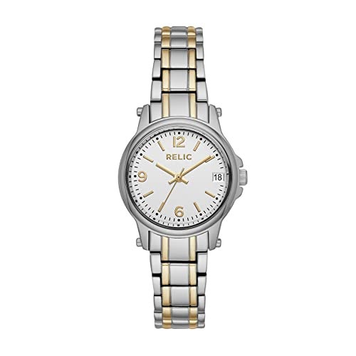 Relic by Fossil Womens Matilda ThreeHand Date Silver and Gold TwoTone Alloy Metal Bracelet Watch Watch for Women - Image 1