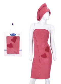 Banotex A cotton bath towel for women for the full body, with an adhesive tape, with a towel for the hair and the body, Egyptian industry, the largest, the softest, 100% Egyptian cotton, helps in drying and c 
