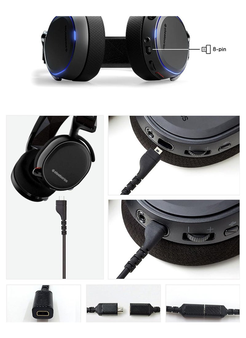SYOSI - Arctis Pro Headset Cable Replacement Audio Wire for SteelSeries Arctis 3, Arctis 5, Arctis 7 Gaming Earphones Headphones (Included 3.5mm Stereo Converter Cable) - Image 1