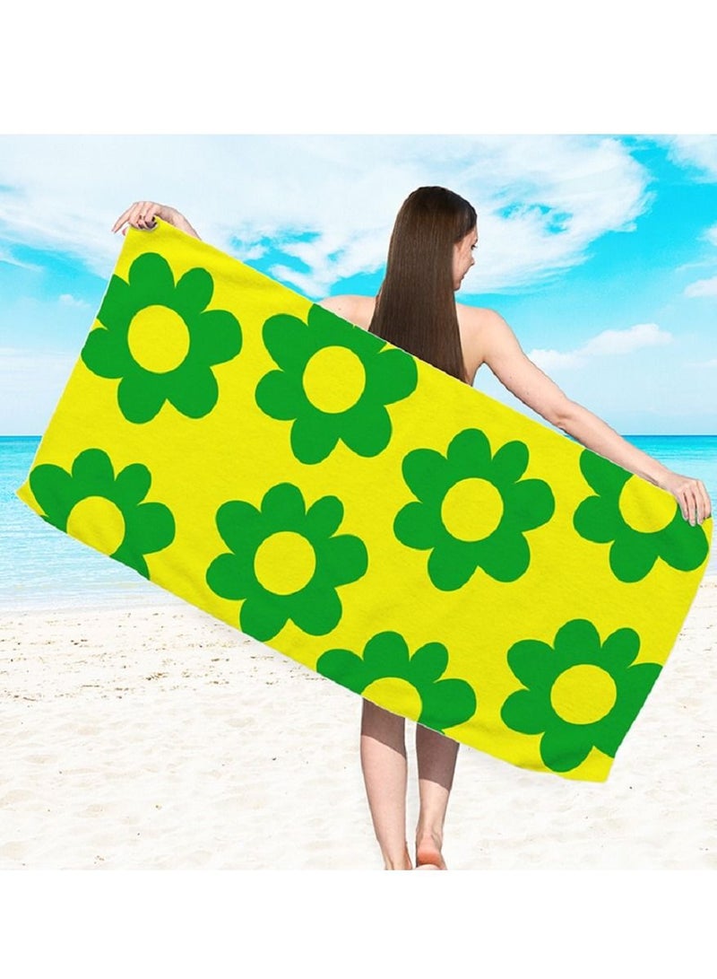 Y&D Microfiber Beach Towel,Quick Fast Dry Super Bath Towels Absorbent Blanket,Suitable For Travel,Camping,Pool