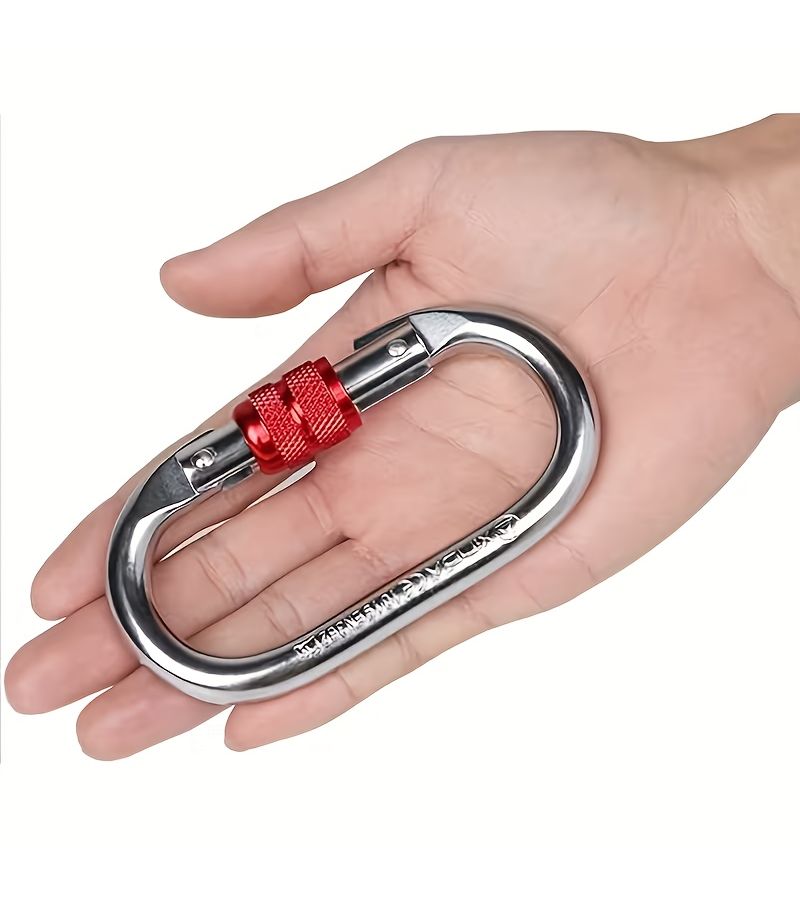 2Pcs Stainless Steel Heavy Duty O Ring Carabiners Quick Release 5600lbs Rust Resistant - Image 3