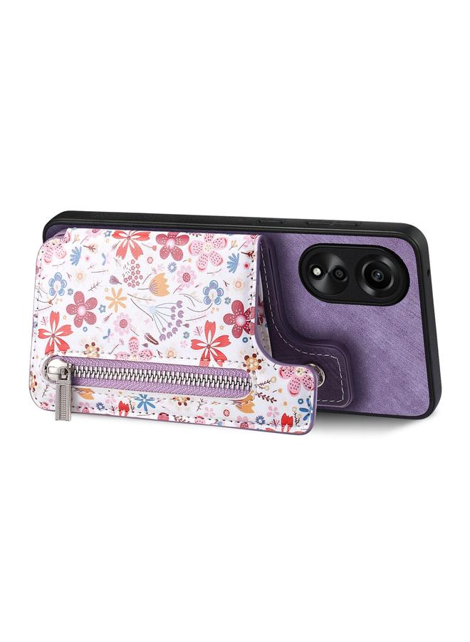 اس-توب جراب خلفي لهاتف OPPO F19 Pro بتصميم كلاسيكي مع سحاب ومحفظة - Image 2