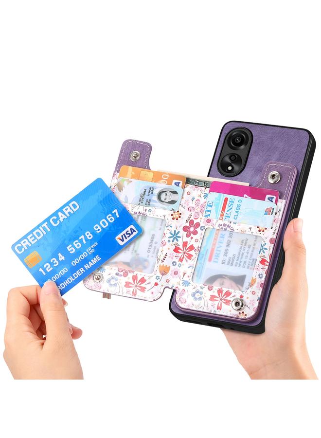 اس-توب جراب خلفي لهاتف OPPO F19 Pro بتصميم كلاسيكي مع سحاب ومحفظة - Image 4