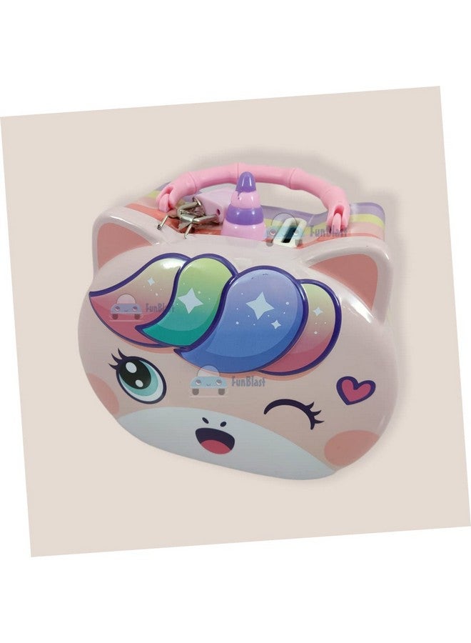 فنبلاست حصالة نقود من فن بلاست - صندوق نقود على شكل وحيد القرن للأطفال، حصالة نقود للأطفال، صندوق نقود للأطفال، هدية عيد ميلاد (لون عشوائي - وحدة واحدة) - Image 5