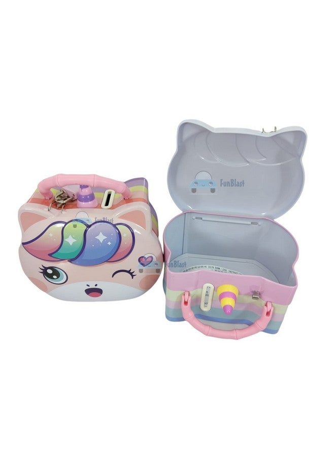 فنبلاست حصالة نقود من فن بلاست - صندوق نقود على شكل وحيد القرن للأطفال، حصالة نقود للأطفال، صندوق نقود للأطفال، هدية عيد ميلاد (لون عشوائي - وحدة واحدة) - Image 4