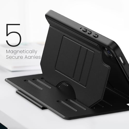 ProElite case for Samsung Galaxy Tab A9 8.7 inch Smart Magnetic Shockproof Protective Case with 5 Stable Stands for Galaxy Tab A9 8.7 inch, Black - Image 2