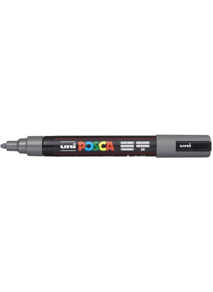 Uni Posca Pc-5m Painting Marker 1.8-2.5 mm Deep Gray 