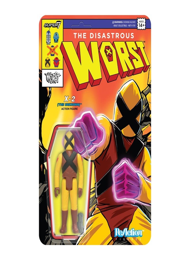 Super7 The Worst X-2 (The Unknown) Mutant Team - 3.75" The Worst Action Figure with Accessory Collectibles and Retro Toys - Image 1