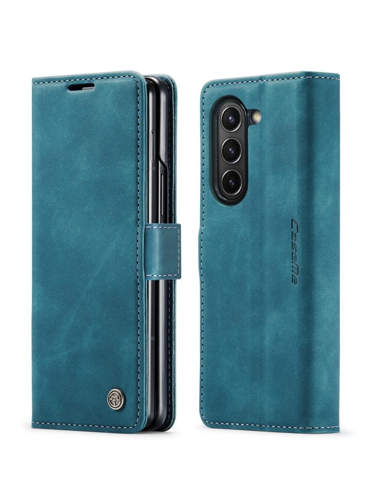 CaseMe Samsung Galaxy Z Fold 4 Case Wallet, for Samsung Galaxy Z Fold 4 Wallet Case Book Folding Flip Folio Case with Magnetic Kickstand Card Slots Protective Cover - Green - Image 1