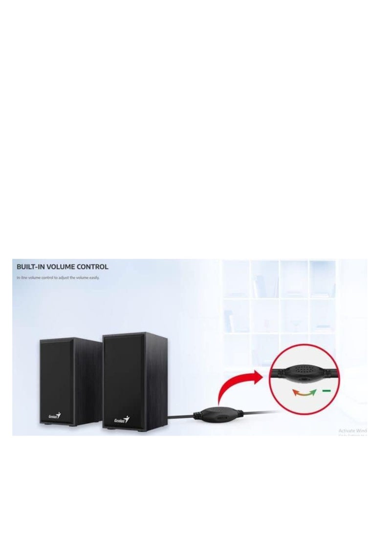 جينيس مكبر صوت Genius SP-HF 180 أسود مع USB - GP-190006 - Image 2