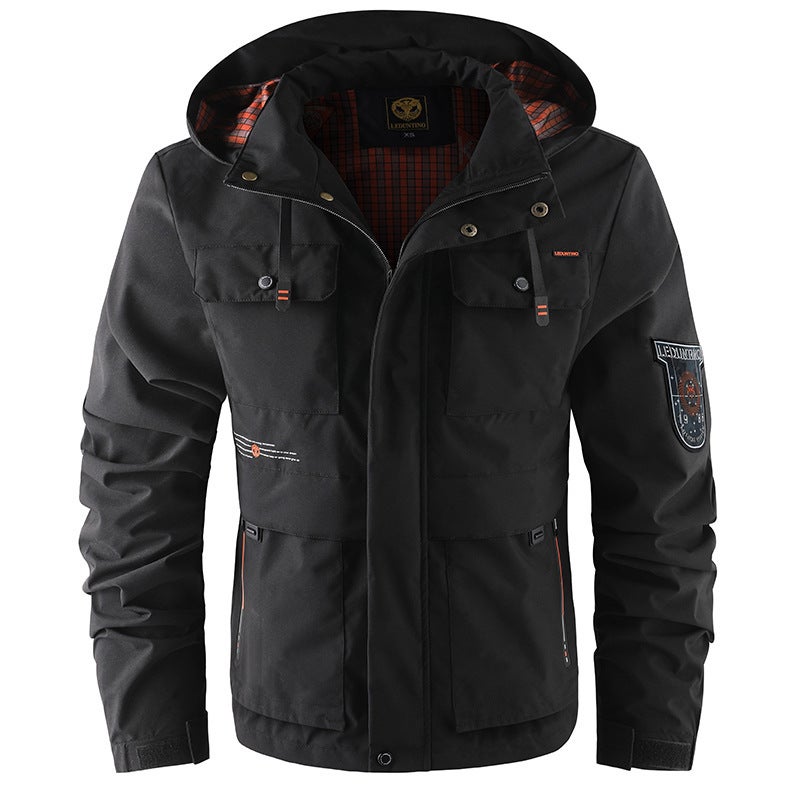 Coat Hooded Year Charge Clothes Long Sleeve Men'S Casual Jacket Parker Waterproof Jacket Outdoor 24 Men - Image 4