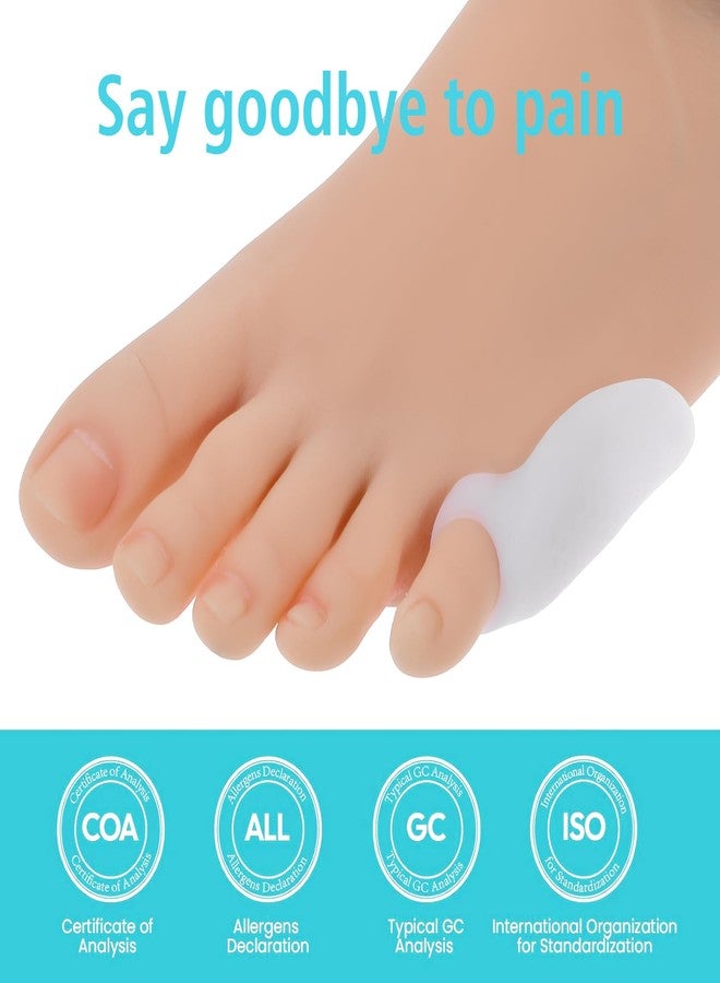 Dimeho Tailor's Bunion Pads 8 Pack Soft Gel Bunionette Cushions Pinky Toe Protector Tailors Bunion Corrector for Pain Relief fit Women Men Gel Bunion Shiel for Foot - Image 5