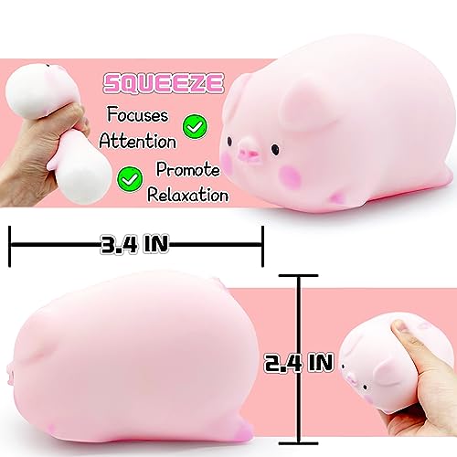 ZTATU Squishy Pig Stress Balls for Kids Splash Piggy Squishy Ball Fidget Toys (1PCS) Animal Stress Toys Squeeze Dough Ball Stress Relief Toy Autism Sensory Toys for Autistic Children Party Favors - Image 3