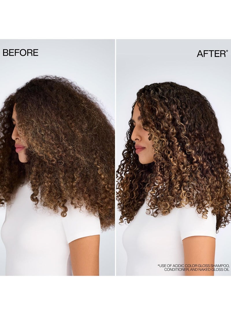REDKEN Naked Gloss Shine Oil - Adds Shine, Protects from Heat Damage and Controls Frizz, Infused with Omega-9, Lightweight Formula, For Color-Treated - Image 3