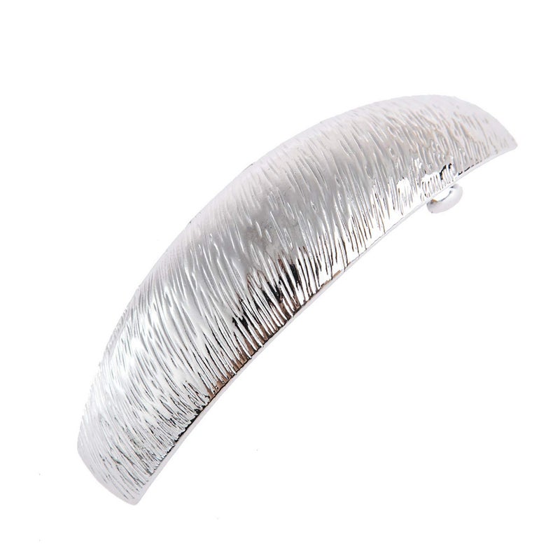 JinYu Hair Clips for Women Ladies Simple Fashion Metal Hair Clips French Styles Hair Barrettes for Medium and Thick Hair No Slip and Durable Automatic Clasp Silver