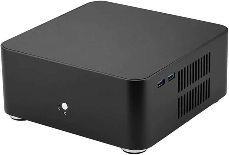 L80 Mini ITX Gaming Case - Aluminum PC Case, HTPC (170 x 170MM ITX Motherboard), Black, USB 2.0 - Image 1