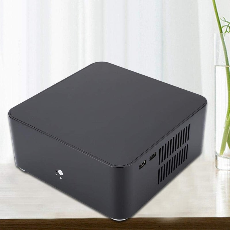 L80 Mini ITX Gaming Case - Aluminum PC Case, HTPC (170 x 170MM ITX Motherboard), Black, USB 2.0 - Image 5