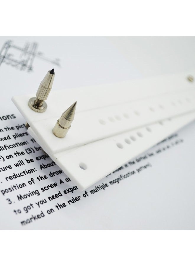 MAYMII Professional Artists Plexiglass Pantograph Artist Drawing Tool Reducer Enlarger Recreate Copy 10 Times Scaling Ruler White - Image 3