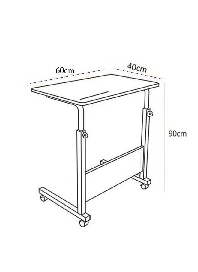 RollsTimi  Movable Lifting Computer Desk Bedside Table Desktop Home Simple Desk 60x90x40cm  - Image 4