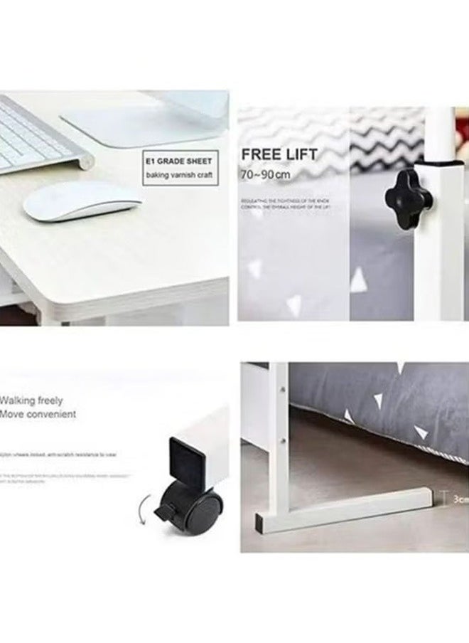 RollsTimi  Movable Lifting Computer Desk Bedside Table Desktop Home Simple Desk 60x90x40cm  - Image 5