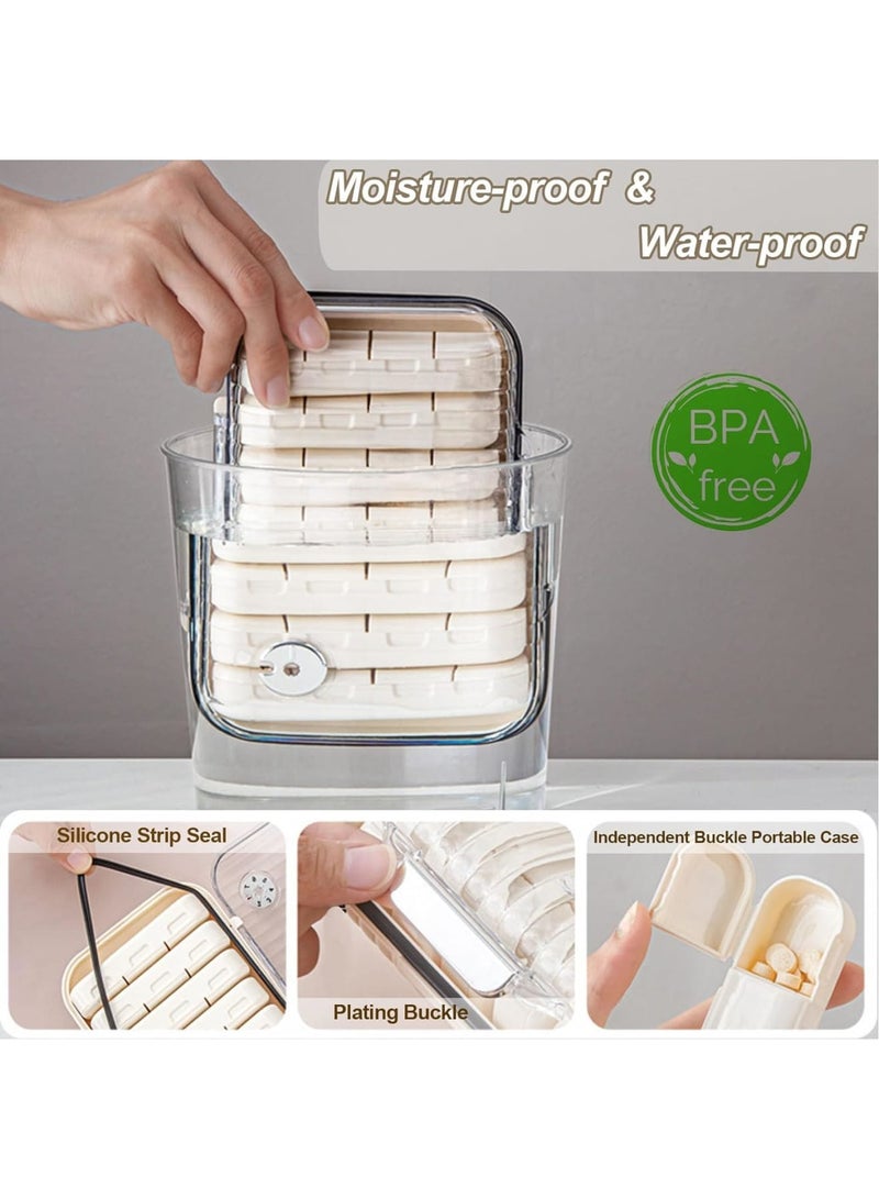 SYOSI Weekly Pill Organizer 3 Time a Day, Portable Travel Pill Case/Jewelry Box, Large Medication Holder Container, Daily Pillbox Dispenser for Vitamin Medicine Supplement - Image 3