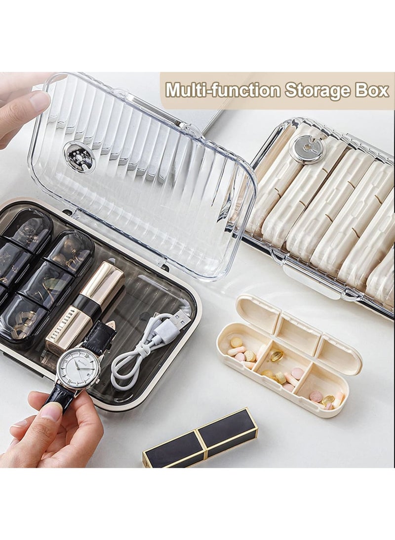 SYOSI Weekly Pill Organizer 3 Time a Day, Portable Travel Pill Case/Jewelry Box, Large Medication Holder Container, Daily Pillbox Dispenser for Vitamin Medicine Supplement - Image 4
