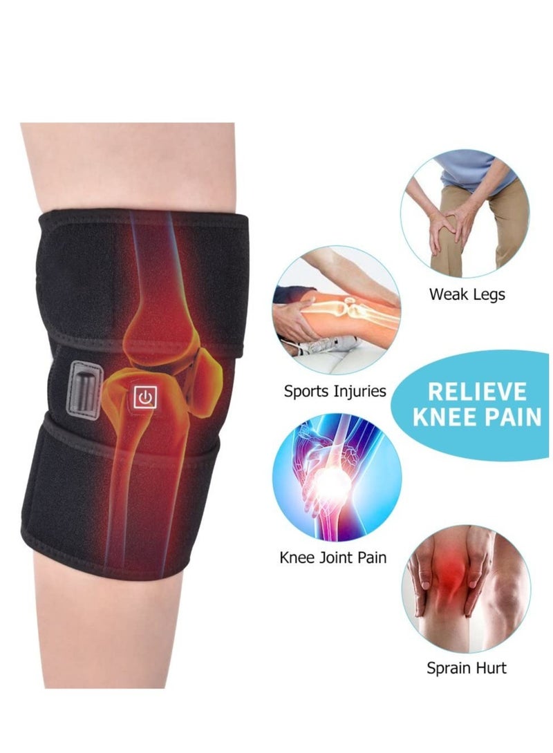 ELTRAZONE 2PCS Heating Knee Pads Knee Brace Support Pads Thermal Heat Therapy Wrap Hot Compress Knee Massager for Cramps Arthritis Pain Relief - Image 2