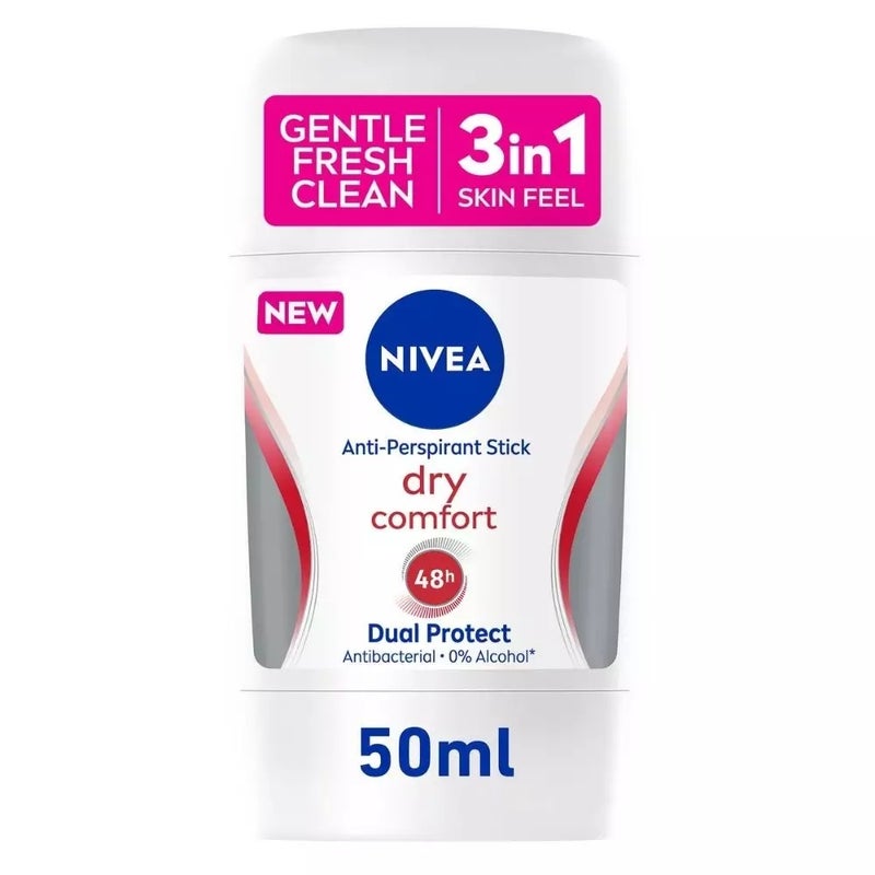 Nivea 3 in 1 Dry Comfort Anti Perspirant Deodorant Stick- 50ml
