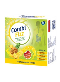 Combi Fizz 24 Effervescent Tablets, Contains Papain, Alpha Amylase And Simethicone 