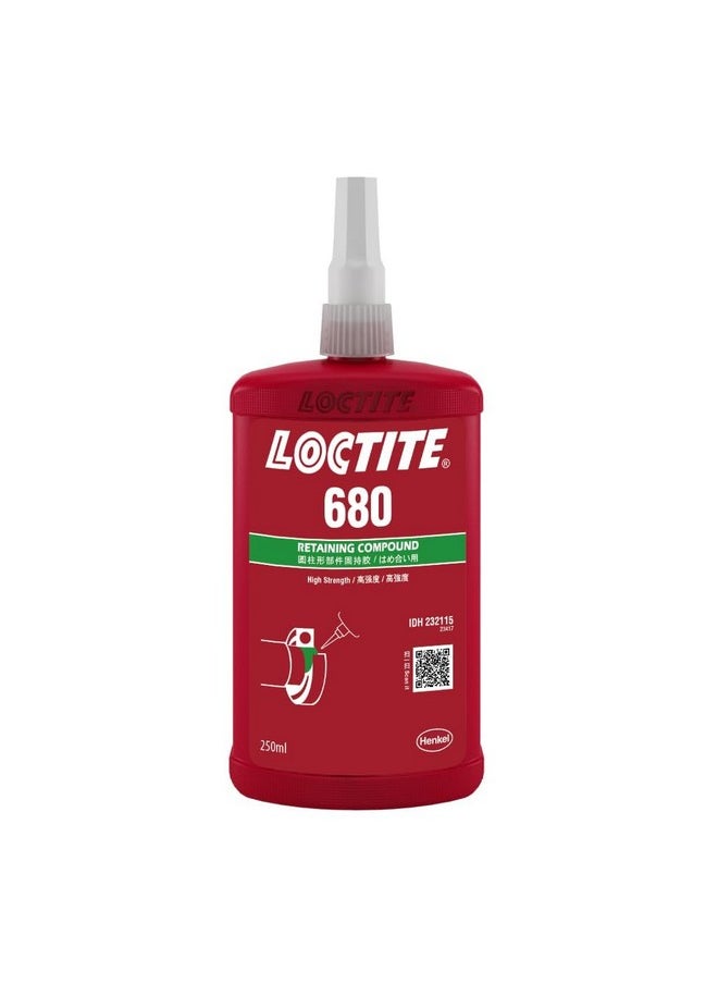 Loctite - LOCTITE® 680-250ml|high strength| cylindrical fitting | low viscosity |prevents loosening and leakage from shock and vibration| cures on all metals| tolerates slightly oiled/contaminated surfaces - Image 1