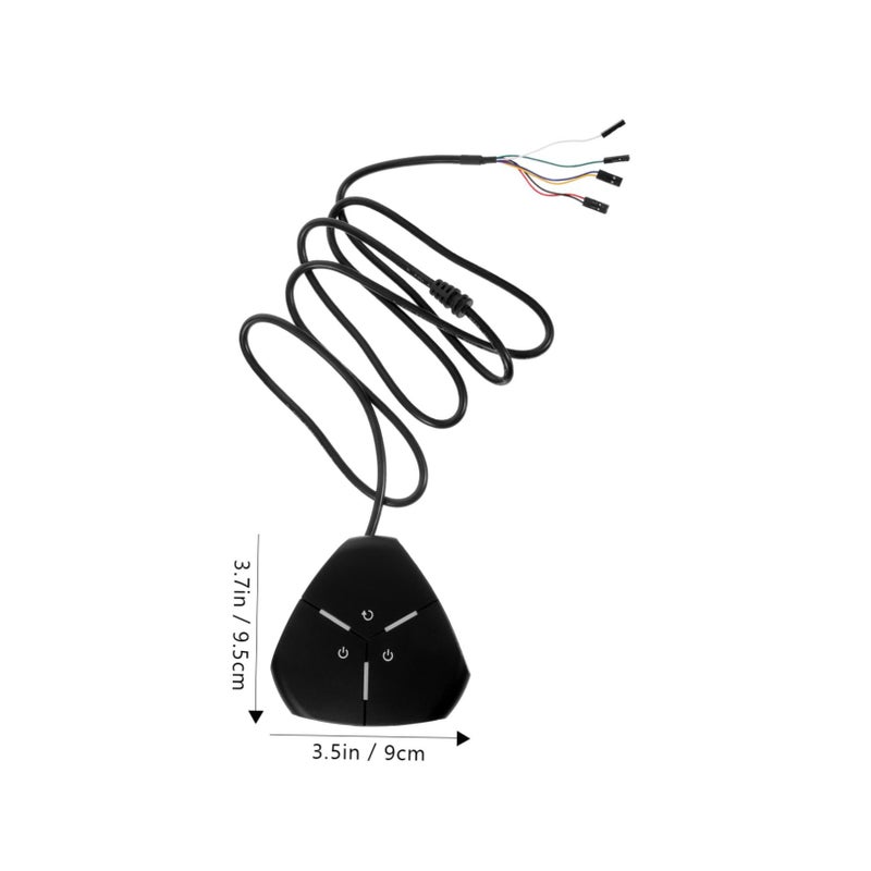 PC Power Button Extension Cable Easy to Use Long Cord Sturdy Construction Black - Image 3