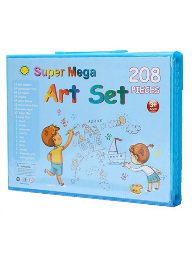 A bag of colors and crayons containing 208 pieces, everything a young painter needs to develop his skills - Image 3