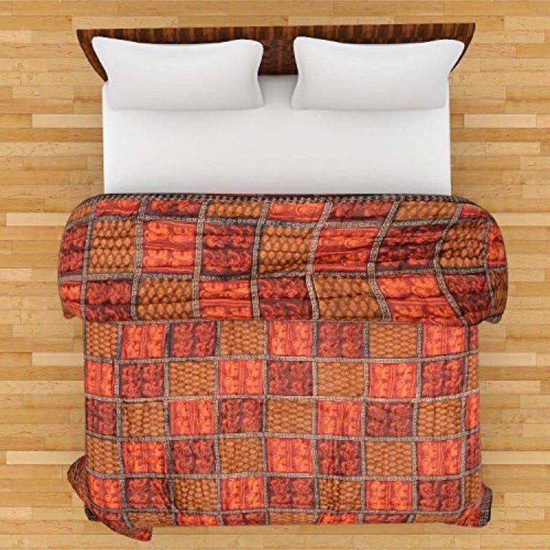 SAMRADHI Traditional Famous Jaipuri Beautiful Floral Print in Multi Colour Jaipuri Rajai/Razai/Quilt Single/Single Bed Quilt/Comforter/AC Quilt/AC Comforter - Image 3