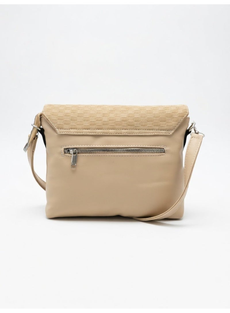 Elegant Woven Shoulder Bag for Women – Classic Style with Modern Comfort - Beige - Image 2