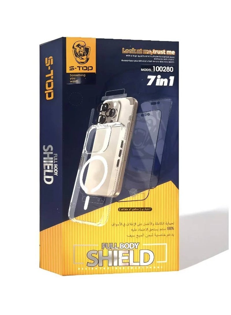 اس-توب S-TOP الأصلية مجموعة الحماية المتكاملة 7 في 1 ايفون 15 بلص - Image 1