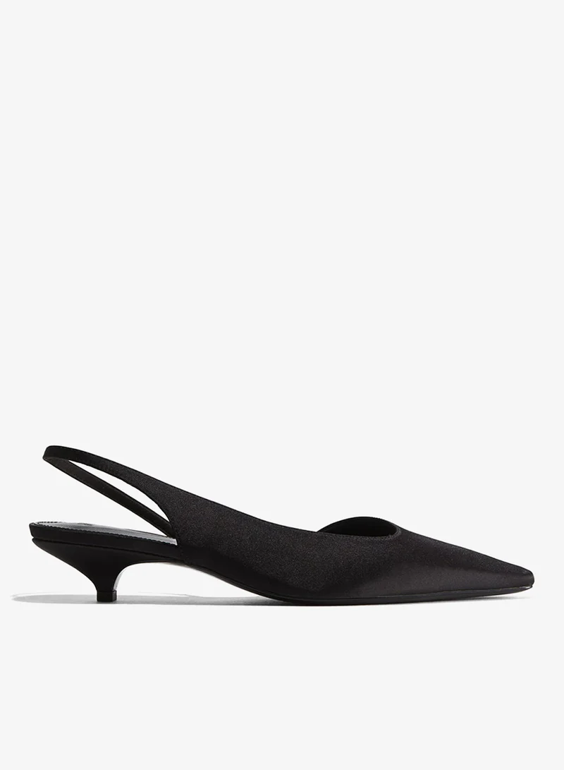 H&M Satin slingbacks