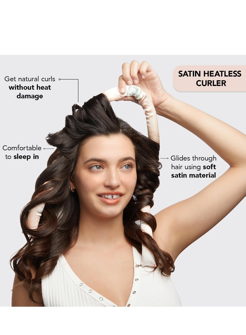 Stain Heatless Curling Set,  Hair Rollers for Heatless Curls,  Heatless Hair Curlers & Hot Rollers, Heatless Curling Rod Headband, Heatless Curler, Orange - Image 3